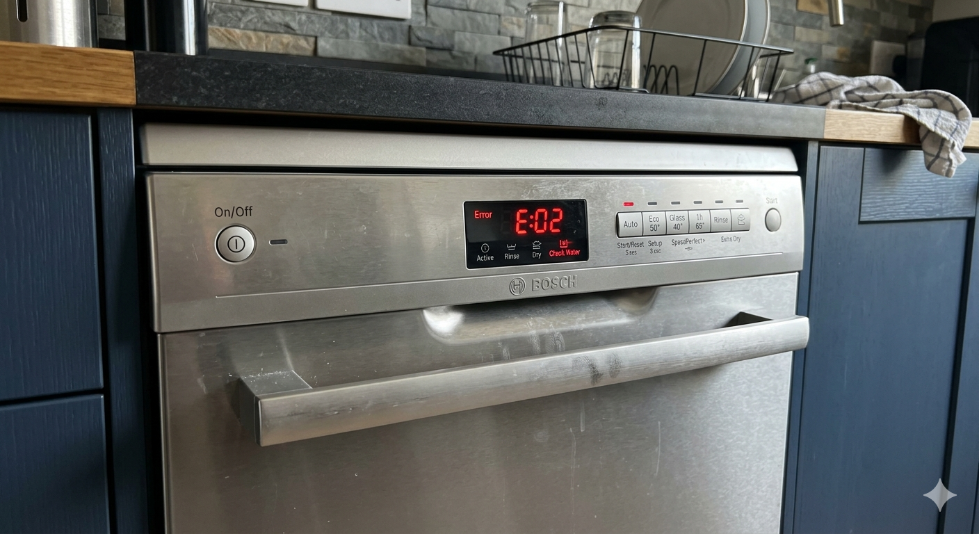 Bosch Dishwasher E02 Error Code: Causes, Meaning & Fixes